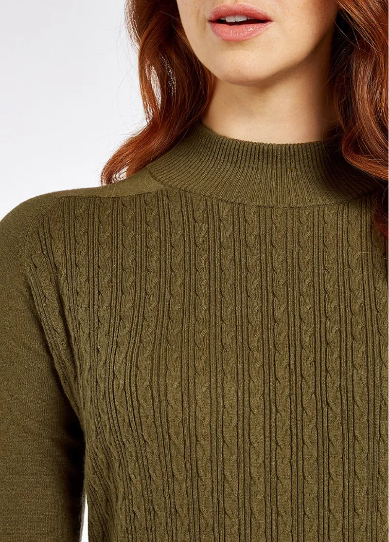 Dubarry Womens Mcdonnell Sweater Dress Dusky Green-3